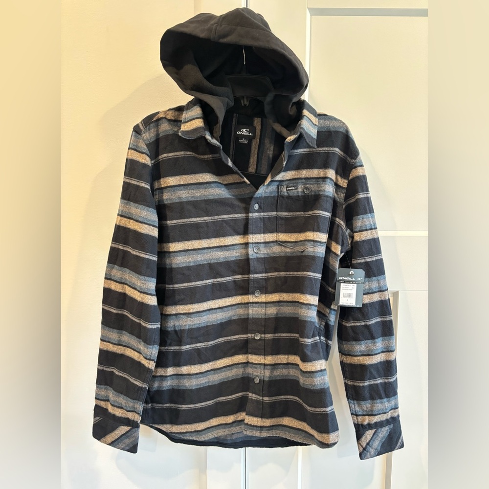 O’NEILL Redmond Hood button down flannel
NEW WITH TAG